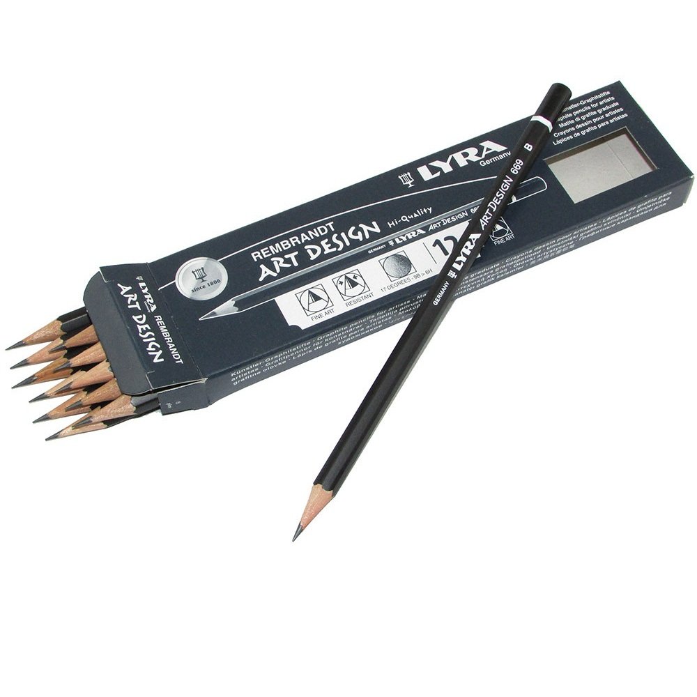 Lapiz Tecnico Negro LYRA Grafito PREMIUM ** PARA DIBUJO ** x unidad