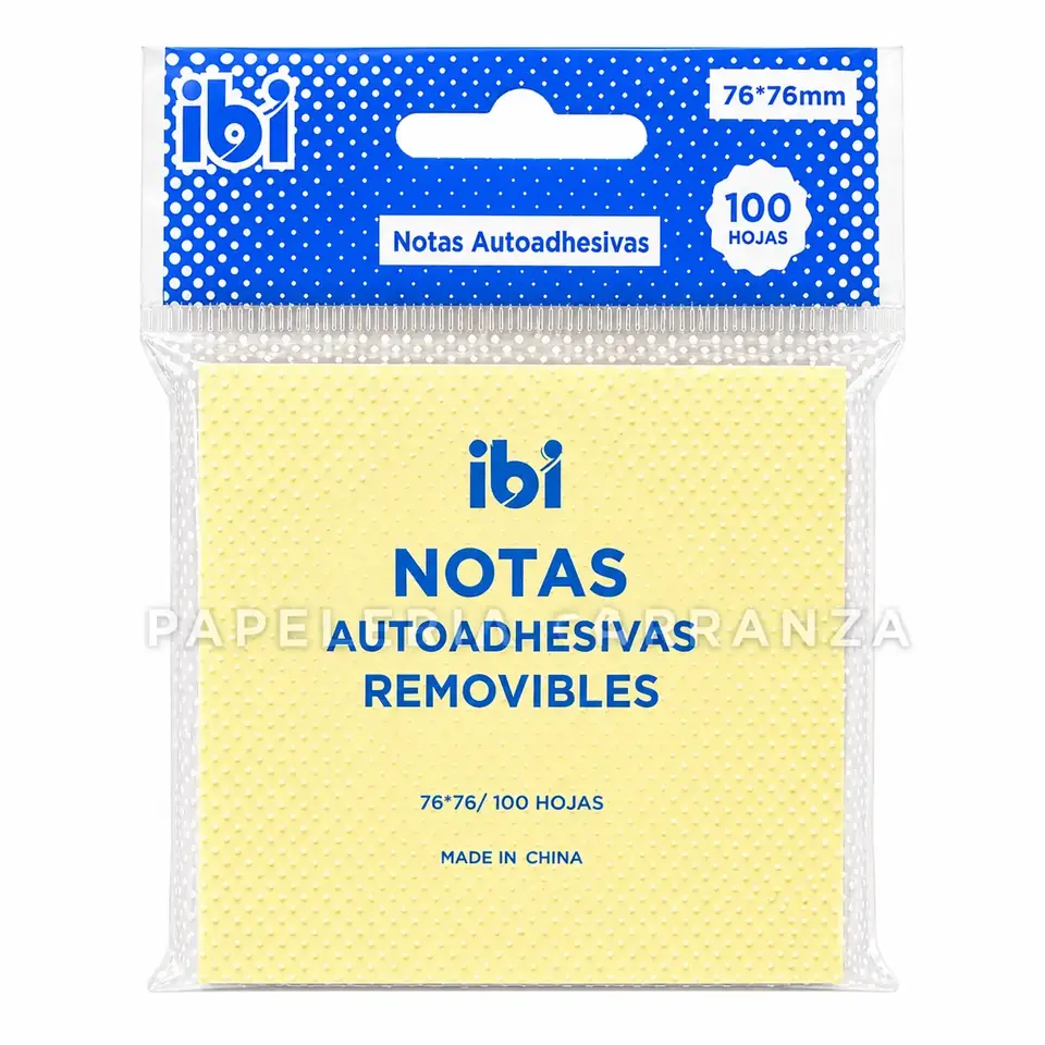 Notas Adhesivas IBI CRAFT " Amarillo Pastel " 75 x 75