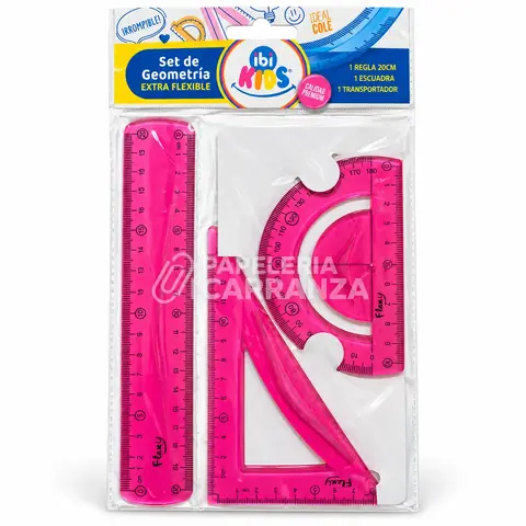Set Geometria FLEXIBLE IBI CRAFT 20 cm 3 piezas