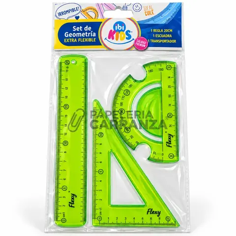 Set Geometria FLEXIBLE IBI CRAFT 20 cm 3 piezas