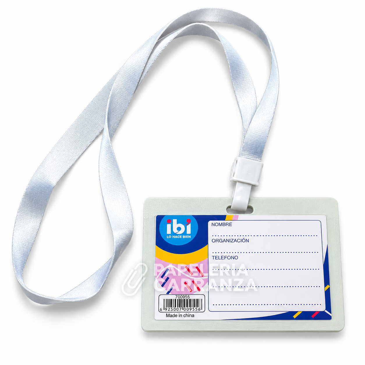 Porta Credencial personal * Con Tira x 10 unidades * IBI CRAFT  (Para Colgar)
