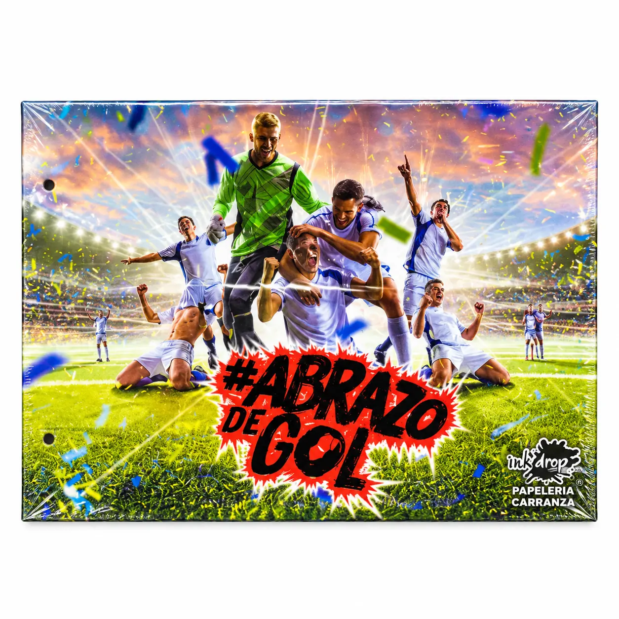 Tapa de Carpeta de dibujo N5 " ABRAZO DE GOL " FUTBOL