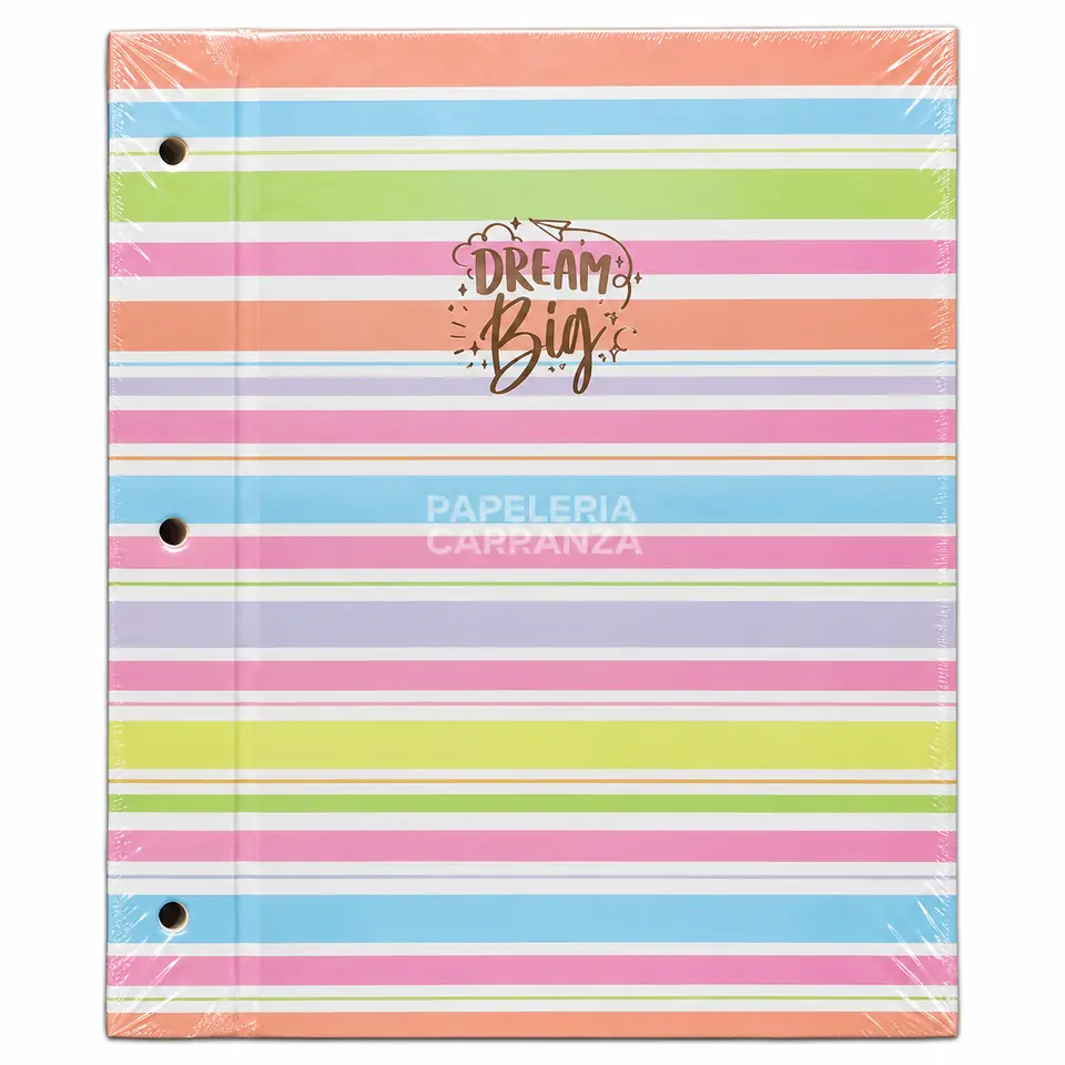 Tapa de Carpeta Escolar N3 " DREAM BIG " LOBO