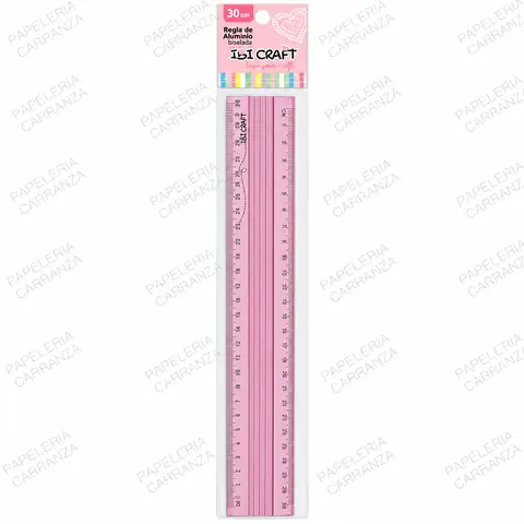 Regla de Aluminio "30 CM" Metalica Ibi Craft Biselada