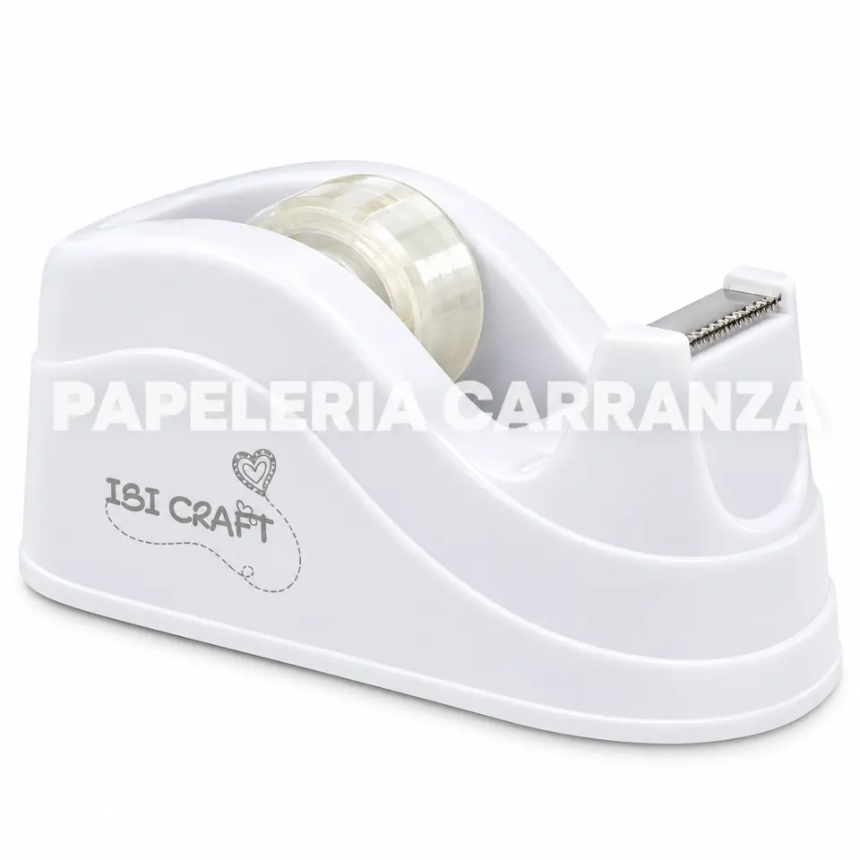 Porta Rollo Cinta Adhesiva * Blanco * Ibi Craft Tendanse (Tamaño Mediano) para cintas de 12 / 18 cm