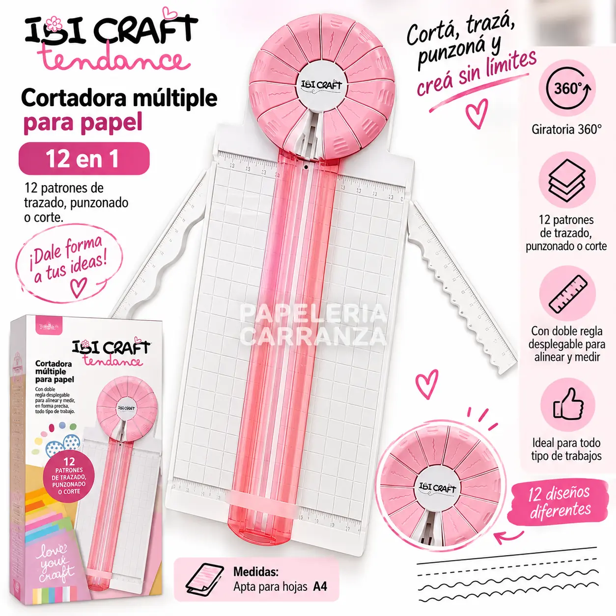 Guillotina Cizalla - 12 En 1 Múltiple A4 Ibi Craft - Scrapbook