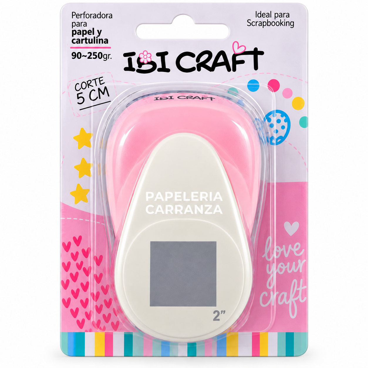 Sacabocado " Cuadrado " Ibi Craft Perforador con Formas P / G0MA EVA 50 mm 2"