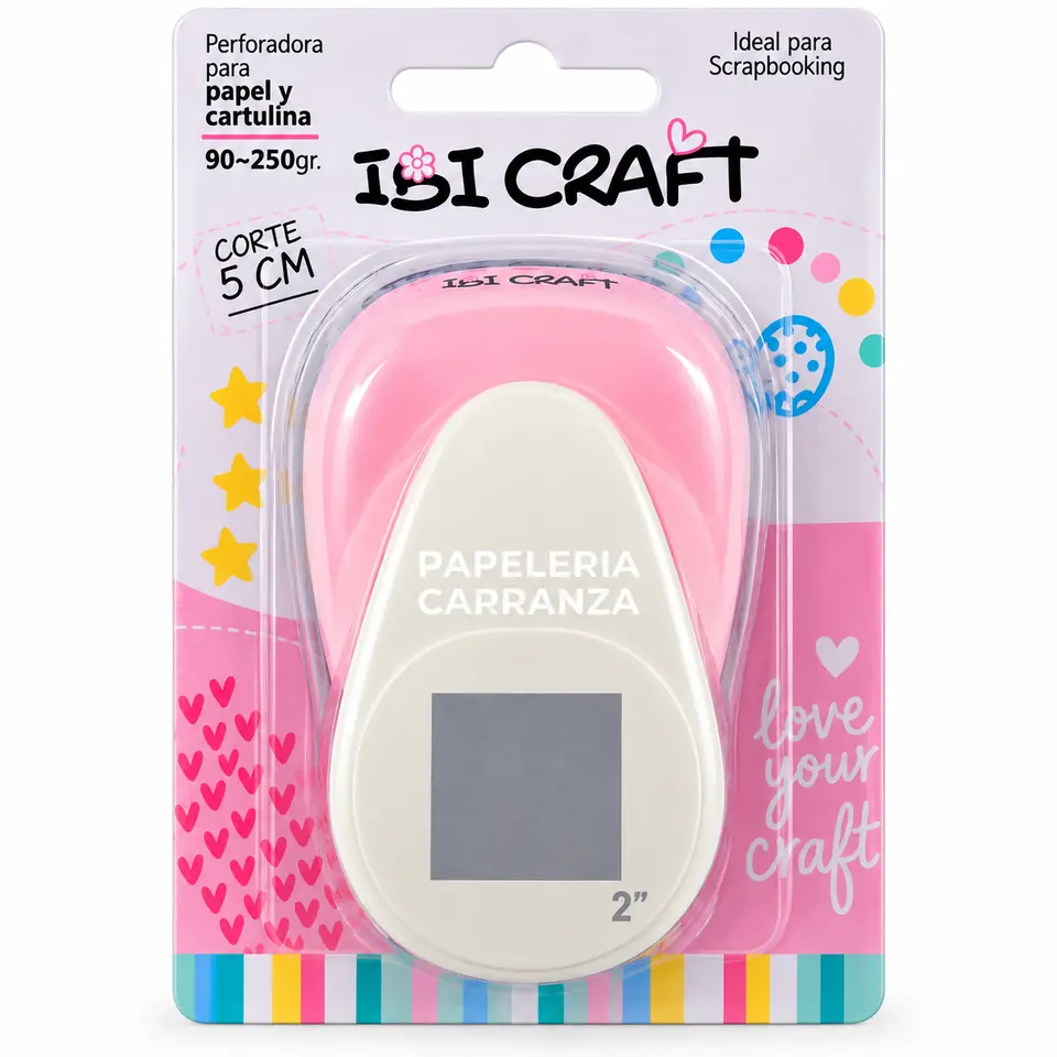 Sacabocado " Cuadrado " Ibi Craft Perforador con Formas P / G0MA EVA 50 mm 2"
