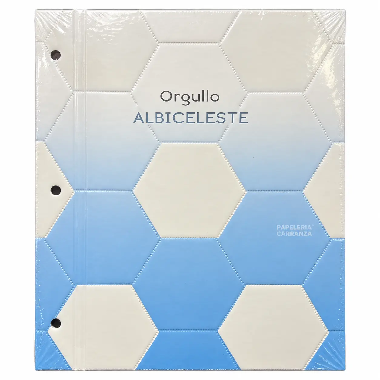 Tapa de Carpeta Escolar N3 " ORGULLO ALBICELESTE " LOBO
