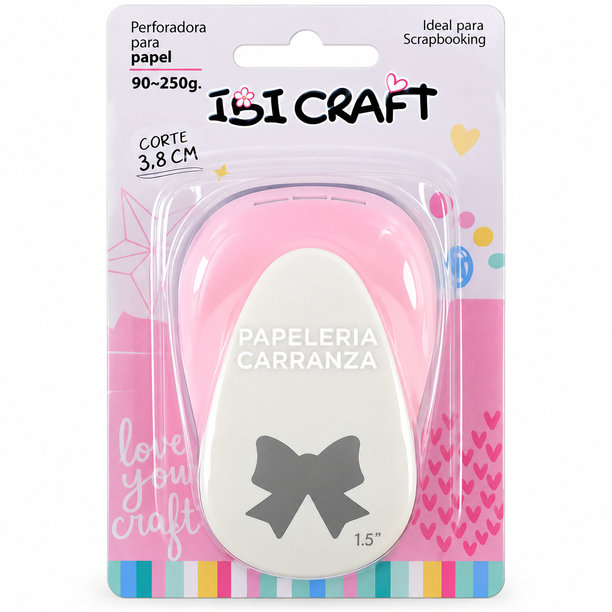 Sacabocado " Moño " Ibi Craft Perforador con Formas P / G0MA EVA 38 mm 1.5"