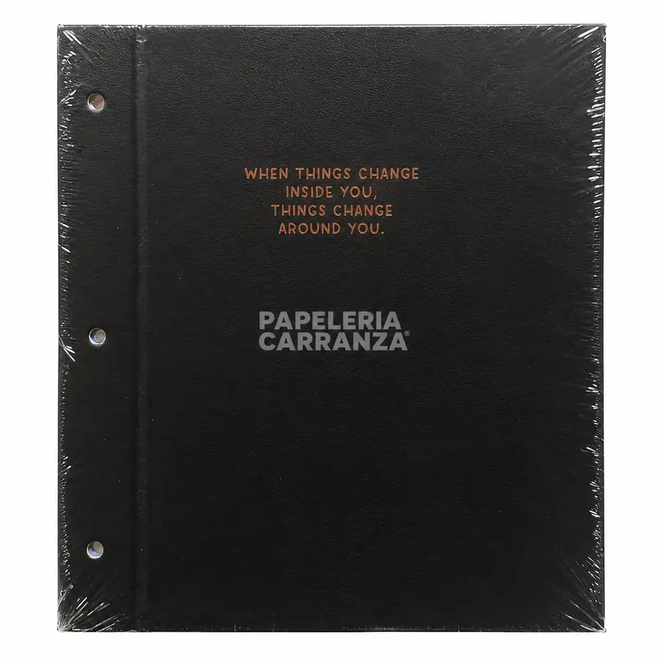 Tapa de Carpeta Escolar N3 " CHANGE (NEGRA LISA) " LOBO