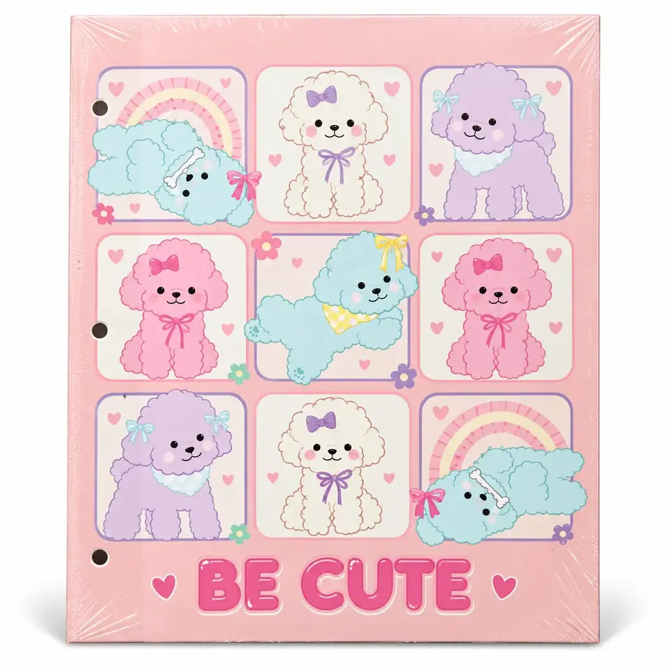 Tapa de Carpeta Escolar N3 " CUTE " LOBO