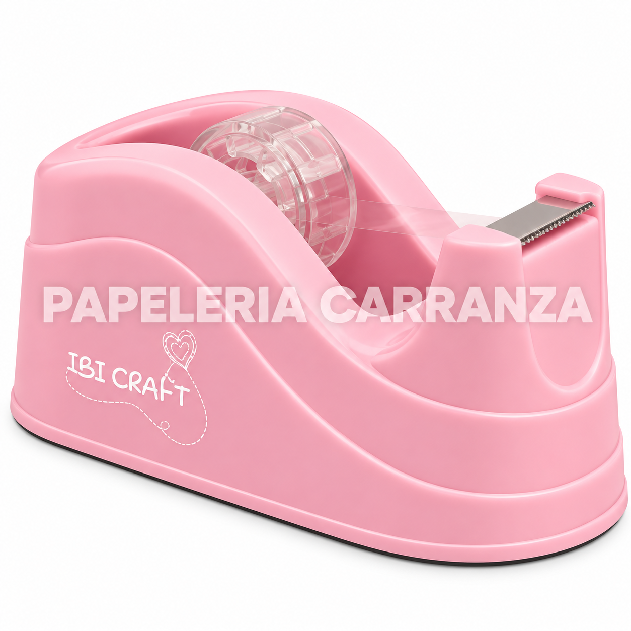 Porta Rollo Cinta Adhesiva * Rosa * Ibi Craft Tendanse (Tamaño Mediano) para cintas de 12 / 18 cm