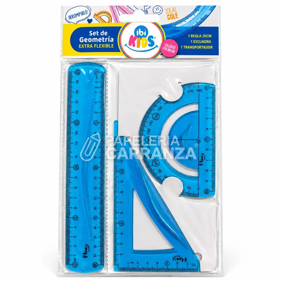 Set Geometria FLEXIBLE IBI CRAFT 20 cm 3 piezas