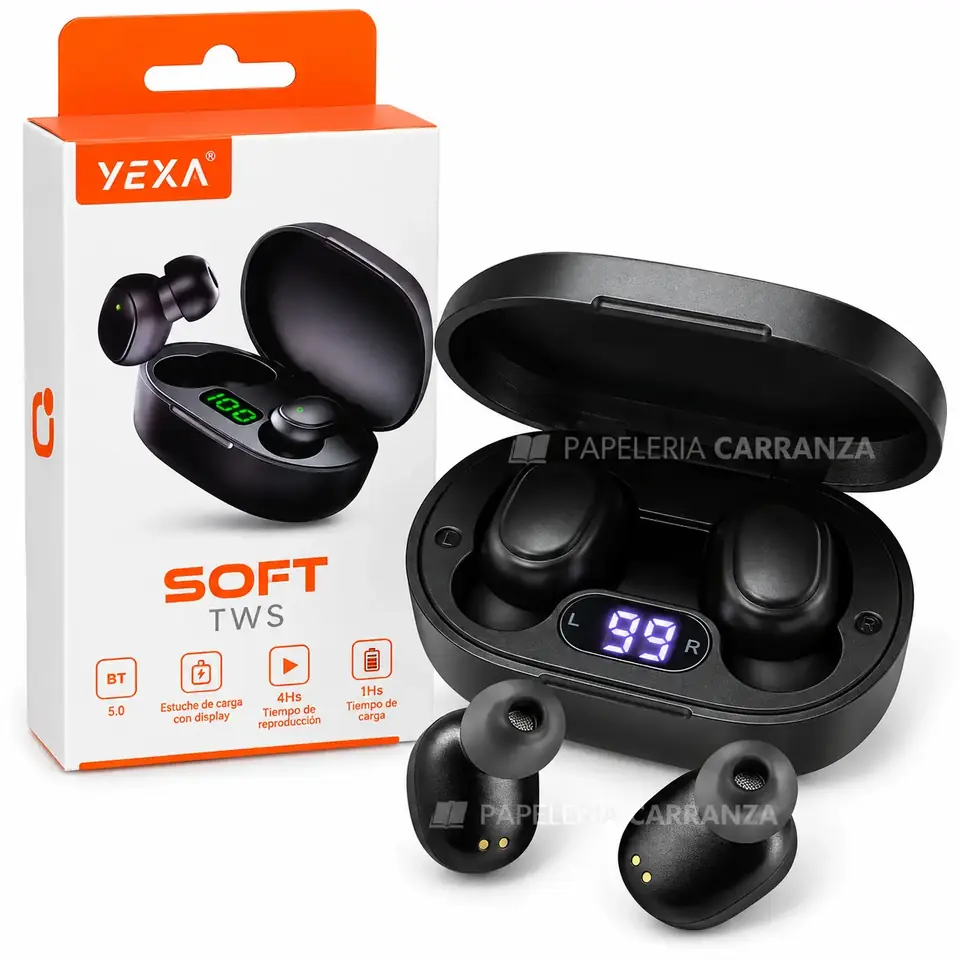 Auriculares YEXA "SOFT NEGRO" Inalámbricos Bluetooth