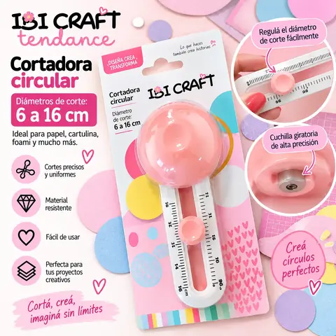 Cortante Circular para Manualidades 60-160mm (16 cm) IBI CRAFT + 2 Repuestos