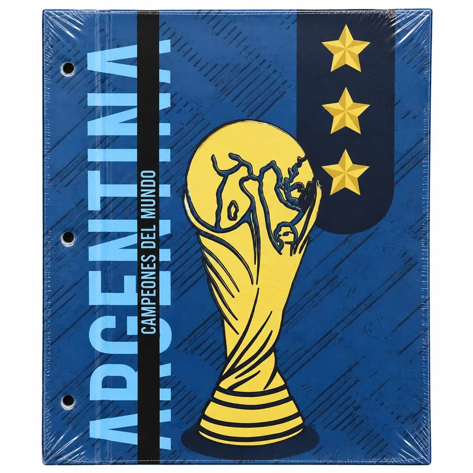 Tapa de Carpeta Escolar N3 " COPA DEL MUNDO (SELECCION ARGENTINA) " LOBO