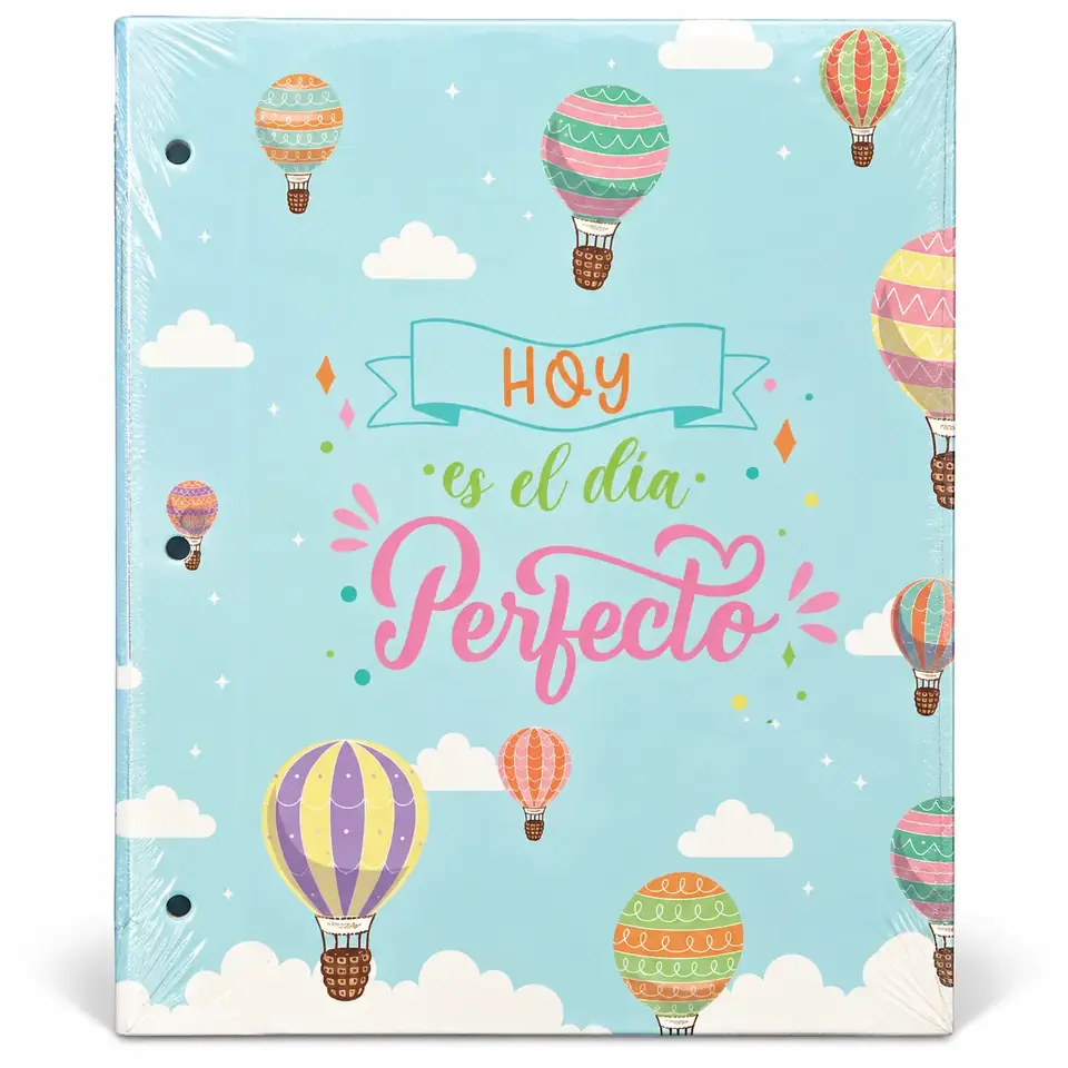 Tapa de Carpeta Escolar N3 " HOY ES EL DIA PERFECTO "
