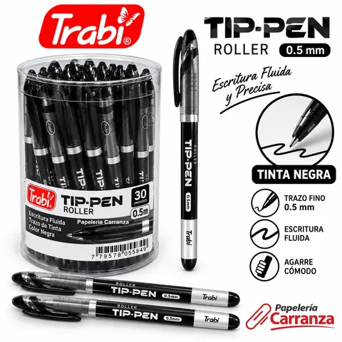 Lapiceras Roller "Trabi TIP PEN" Tinta NEGRA 0,5mm