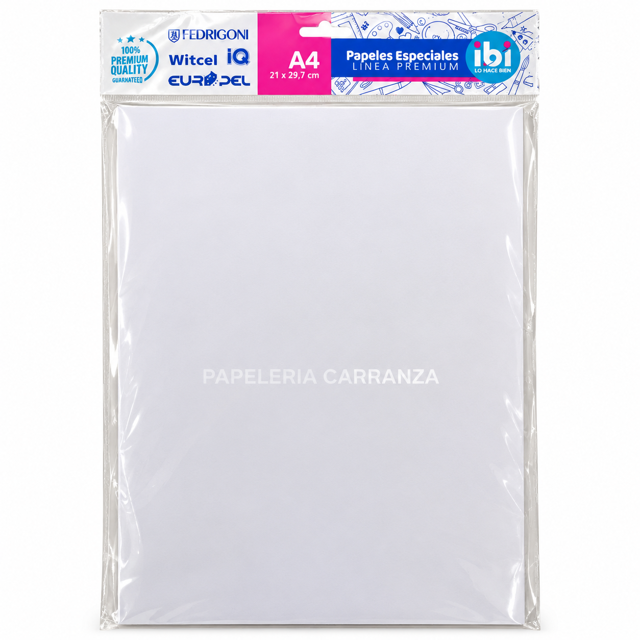 Resma de Papel Marfilina A4 180 Gr Lisa (10 hojas) Opalina Blanco IBI