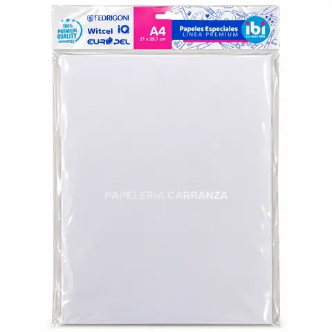 Resma de Papel Marfilina A4 240 Gr Lisa (10 hojas) Opalina Blanco IBI