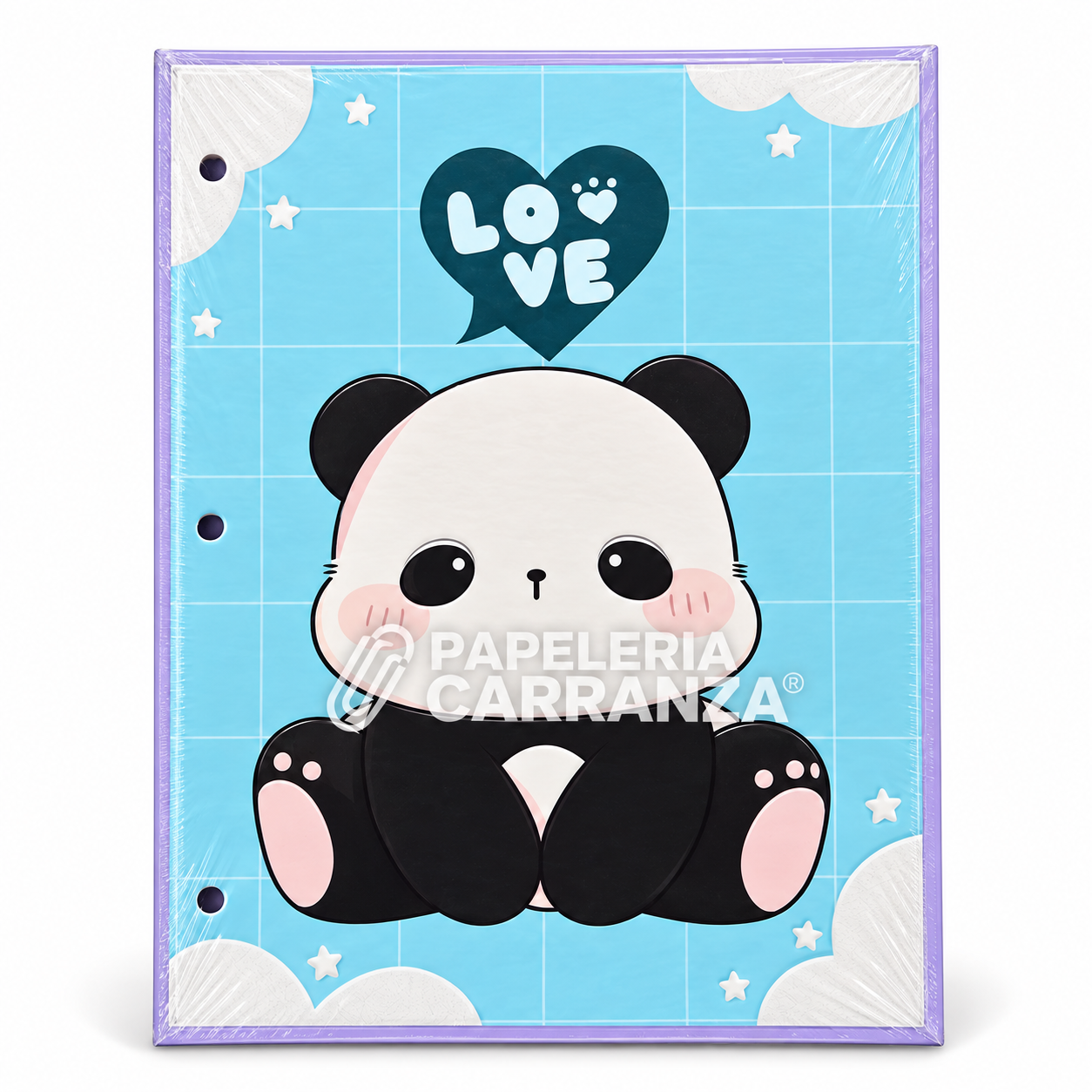 Tapa de Carpeta Escolar N3 " PANDA " LOBO