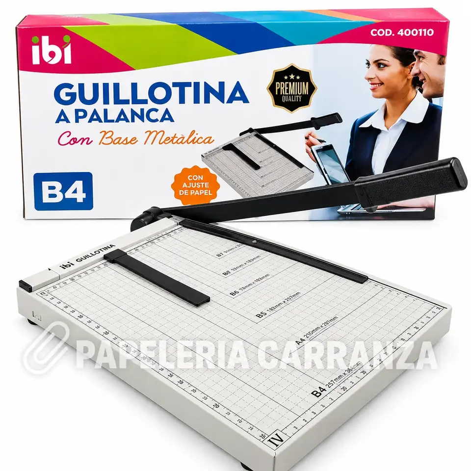 Guillotina Cizalla - Palanca B4 Ibi Craft - Auto-Afilante Metal de corte (Corta B4 - Oficio - A4 - A5, etc)