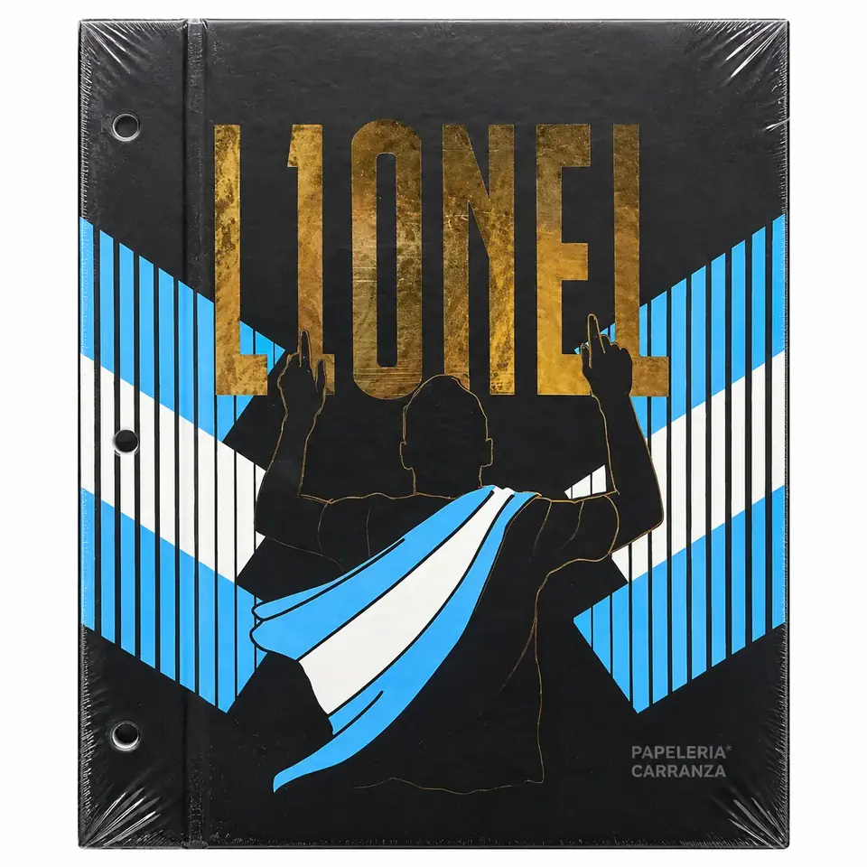 Tapa de Carpeta Escolar N3 " LIONEL MESSI (FUTBOL) " LOBO