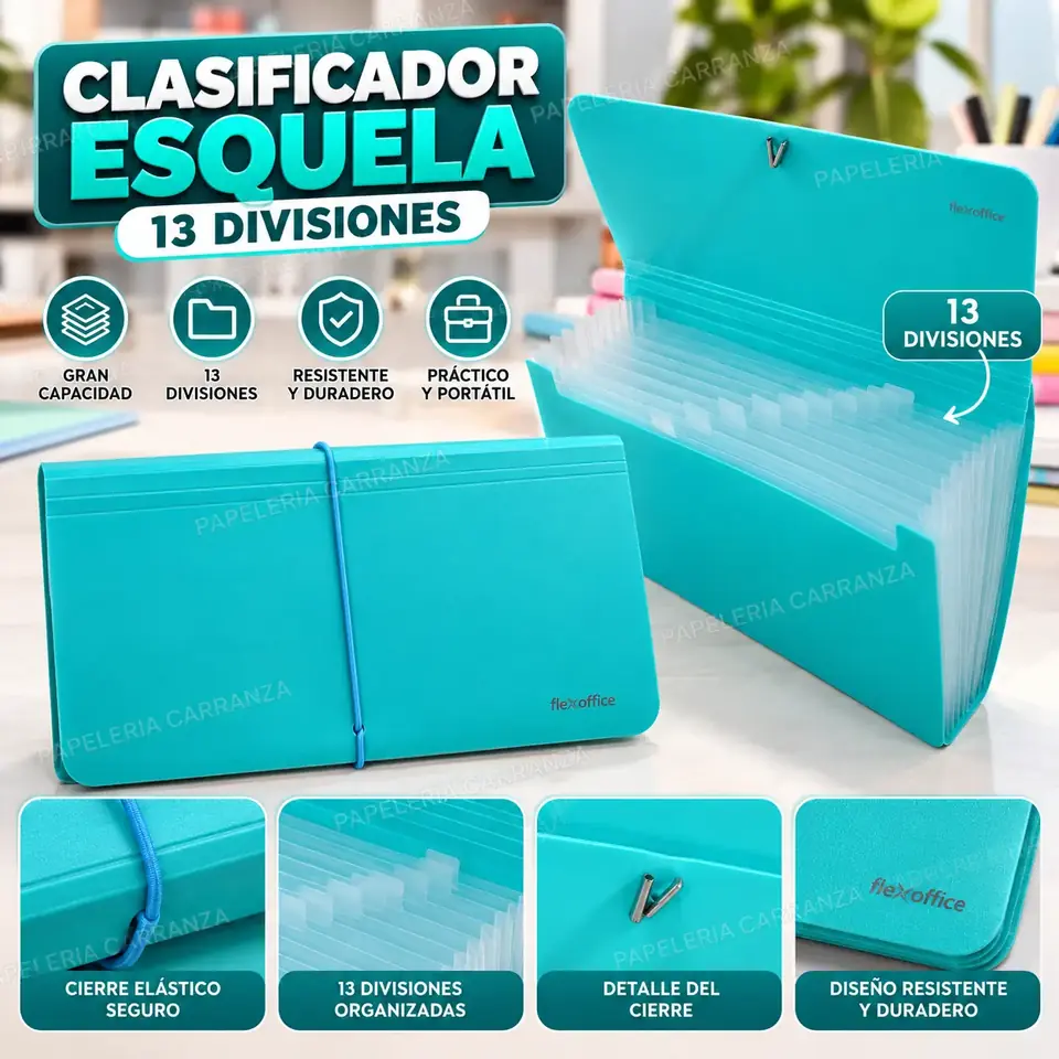 Clasificador Fw 13 divisiones TAMAÑO ESQUELA (Standard) Fichero