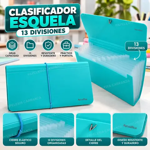 Clasificador Fw 13 divisiones TAMAÑO ESQUELA (Standard) Fichero