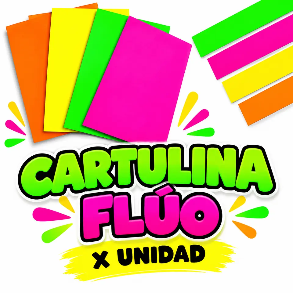 CARTULINA FLÚO (NEÓN) x unidad