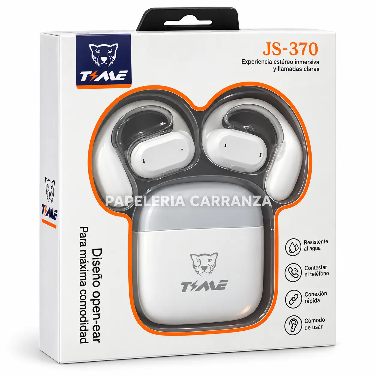 Auriculares Deportivos "TIME JS - 370 BLANCO " Inalámbricos Bluetooth Premium