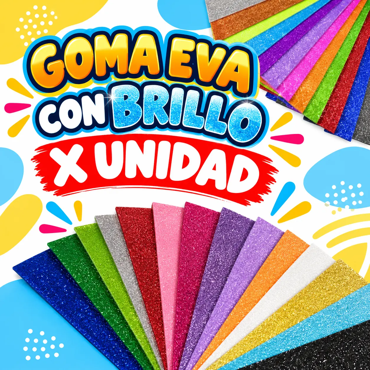 Goma Eva C/ Brillo x unidad (Pliego)