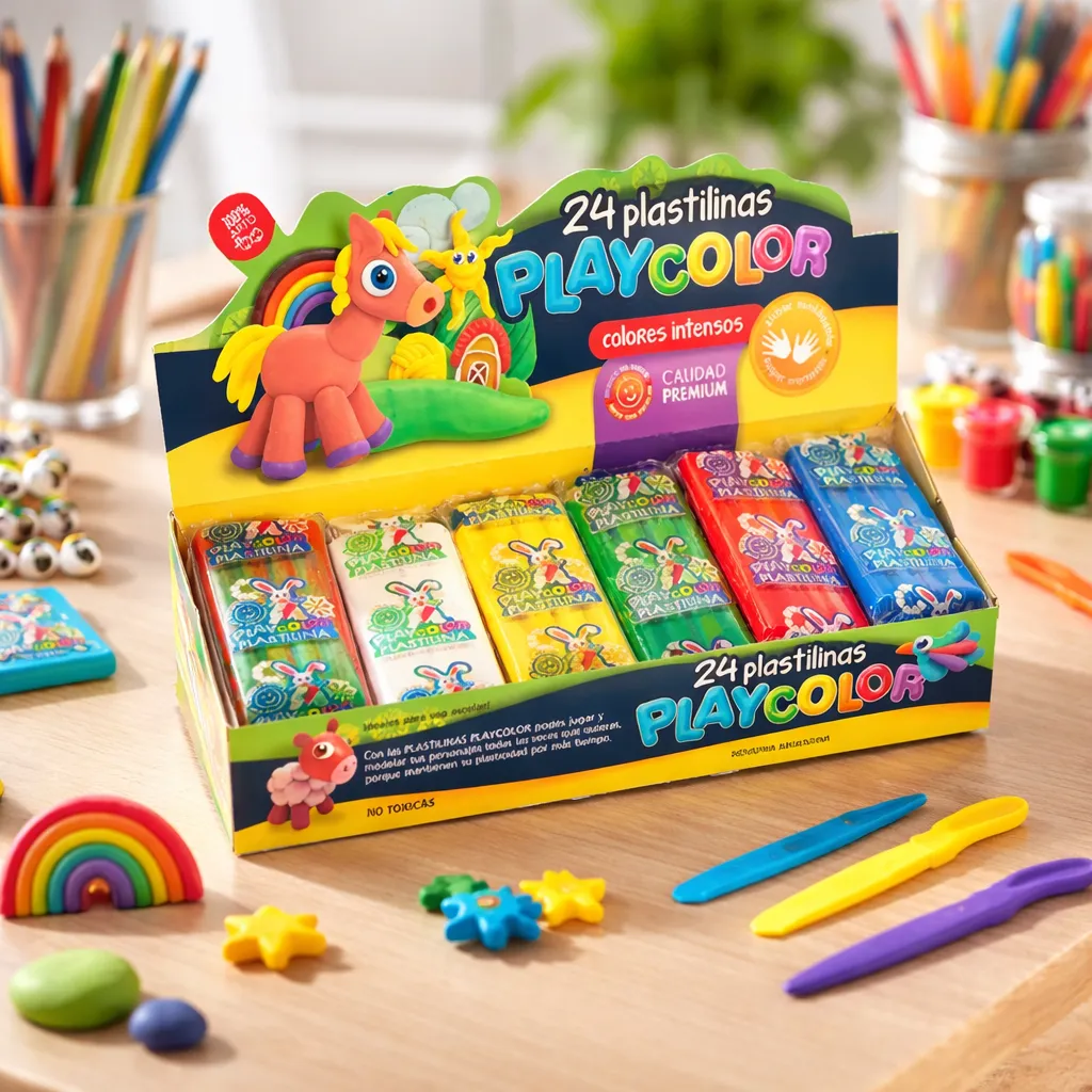Plastilina PLAYCOLOR x 24 unidades (Surtidas)