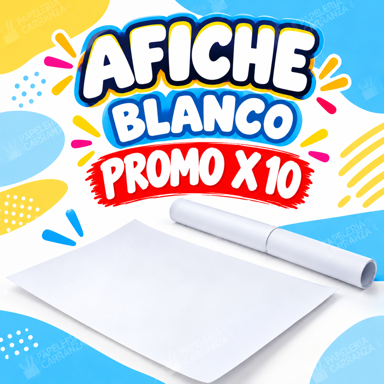 .||OFERTA EFECTIVO / TRANSFERENCIA|| PROMO PAPEL AFICHE * BLANCO ECONOMICO * x 10 unidades