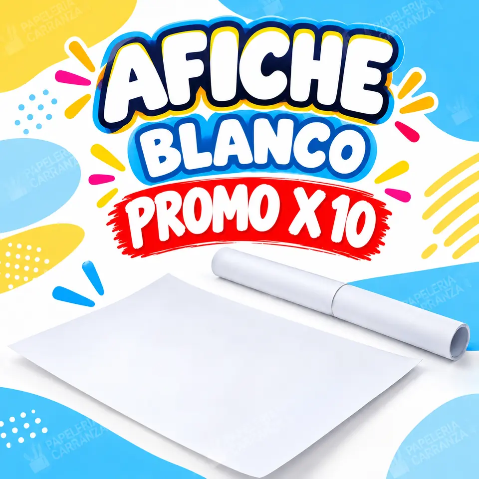 .||OFERTA EFECTIVO / TRANSFERENCIA|| PROMO PAPEL AFICHE * BLANCO ECONOMICO * x 10 unidades