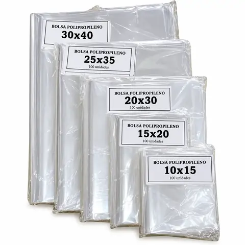 Bolsa De Polipropileno - 25 x 35 - Celofán Transparente paquete x 100 unidades