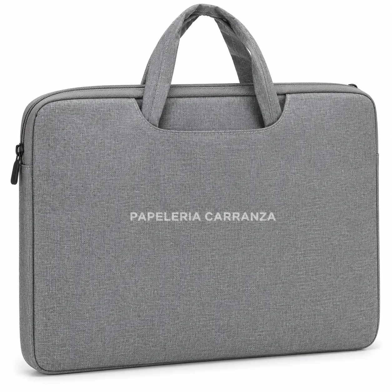 Bolso Porta Notebook - Gris 15.6" Slim - Acolchonado tipo felpa Premium