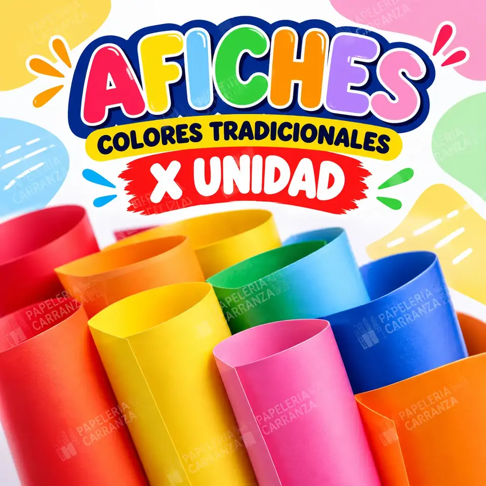 PAPEL AFICHE x UNIDAD * Color *