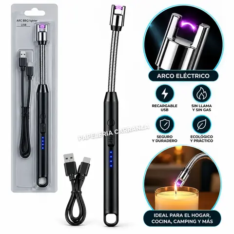 Encendedor Chispero Recargable USB Flexible