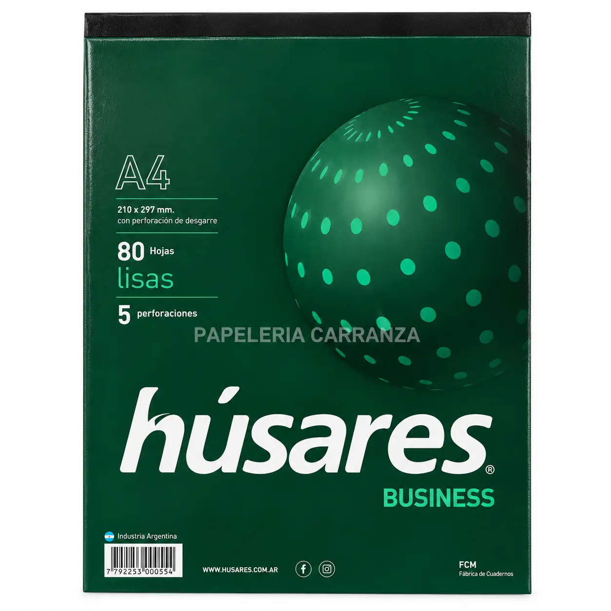Block Husares A4 - Liso - Business 80 Hojas