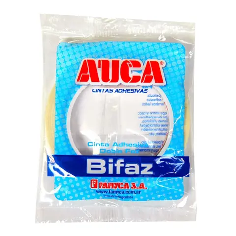 Cintas Bifaz Auca 18mm x 25 mts Doble Faz