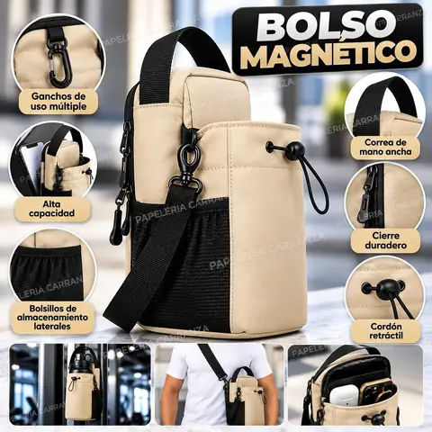 Bolso Magnetico - Beige - Gimnasio - Deportivo