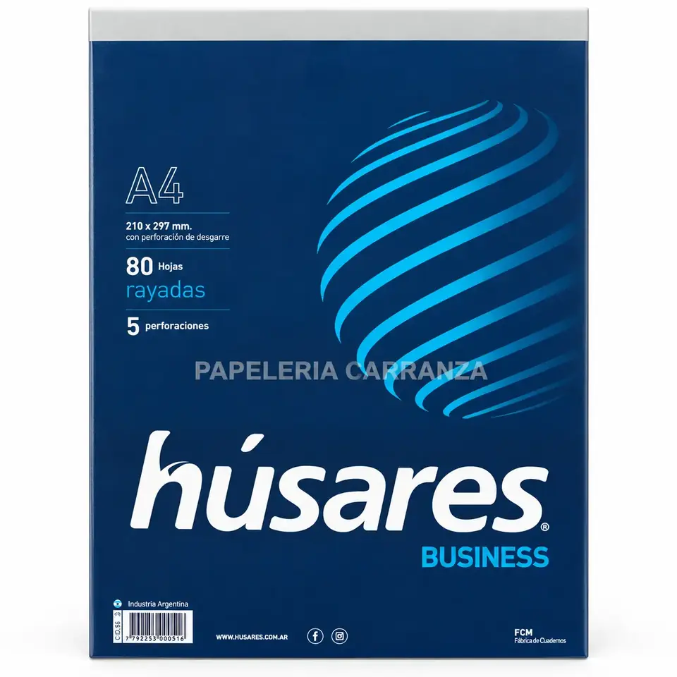 Block Husares A4 - Rayado - Business 80 Hojas