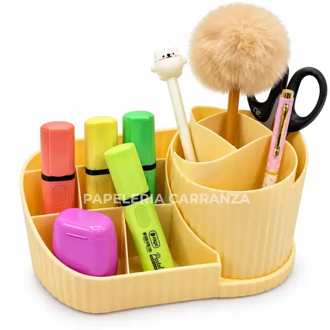 Organizador * BEIGE Giratorio 360 * de Escritorio y Maquillaje