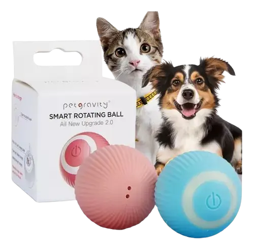 PELOTA INTERACTIVA CON LUZ USB PARA MASCOTAS - RECARGABLE