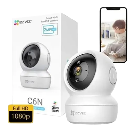 CÁMARA SMART HOME INTERIOR EZVIZ MODELO C6N - FULL HD (1080P) - 360º