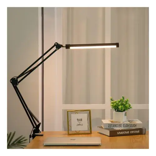 LÁMPARA LED DE ECRITORIO PLEGABLE CON MORSA - USB - LUZ CÁLIDA Y FRÍA - DIMERIZABLE -  MODELO VEL-81012/LED-83044 -  MARCA  TIME
