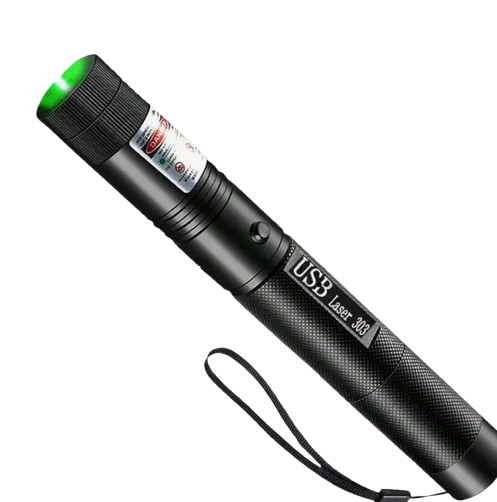 PUNTERO LASER RECARGABLE VERDE 303 ALTA POTENCIA – PROFESIONAL - CON LLAVE DE SEGURIDAD