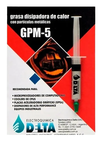 GRASA SILICONADA DELTA GPM5 CON PARTÍCULAS METÁLICAS - 5CC